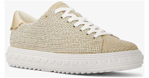 michael kors glitter shoes|Michael Kors embellished sneakers.